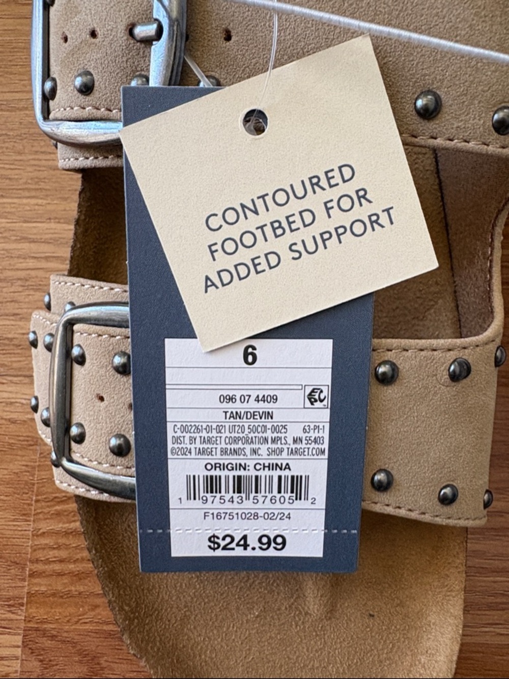 Universal Thread Women’s Devin Two Band Footbed Sandals - Picture 3 of 3
